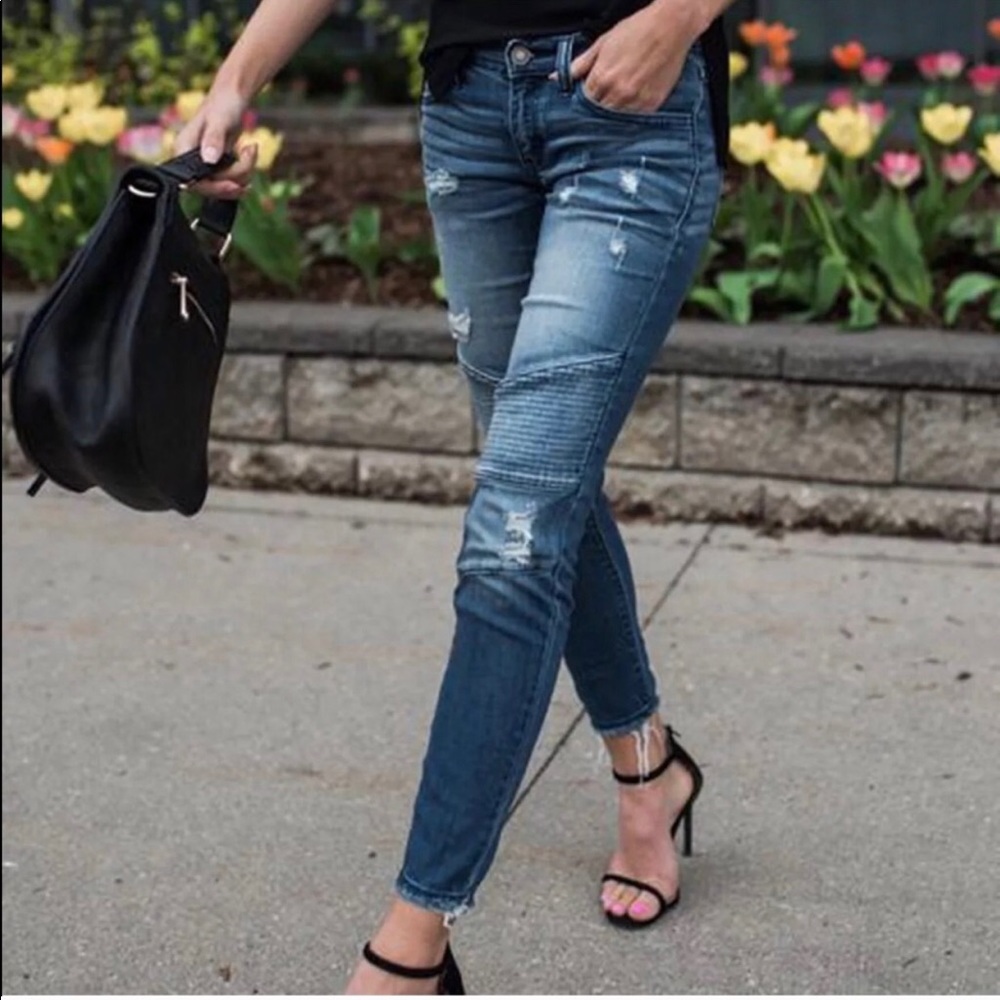 NEW MOTO DESTROYED JEANS - Picture 3 of 5